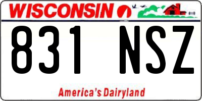 WI license plate 831NSZ