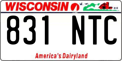 WI license plate 831NTC