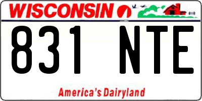 WI license plate 831NTE