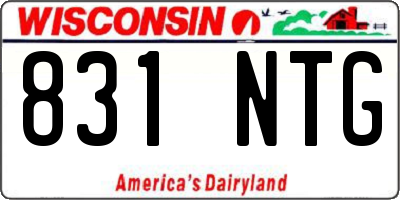 WI license plate 831NTG