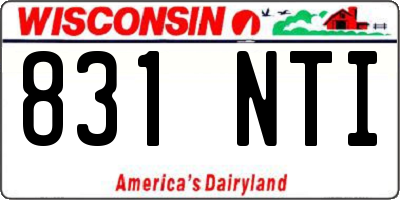 WI license plate 831NTI