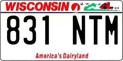 WI license plate 831NTM