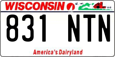 WI license plate 831NTN