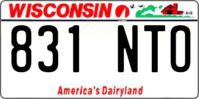 WI license plate 831NTO