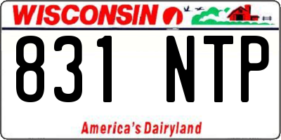 WI license plate 831NTP