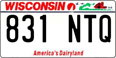 WI license plate 831NTQ