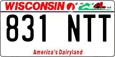 WI license plate 831NTT
