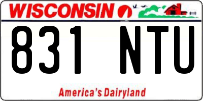WI license plate 831NTU