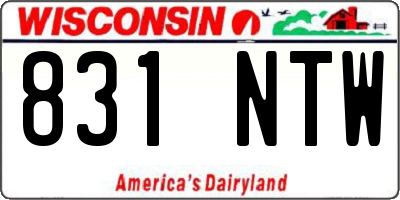 WI license plate 831NTW