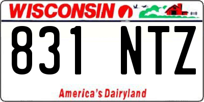 WI license plate 831NTZ