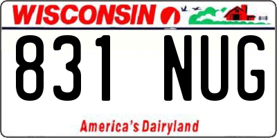 WI license plate 831NUG