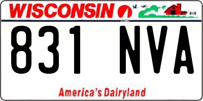 WI license plate 831NVA