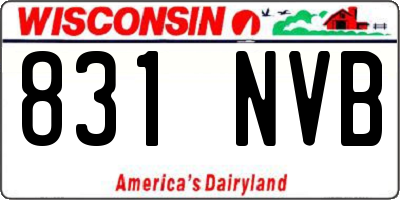 WI license plate 831NVB