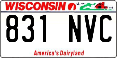 WI license plate 831NVC