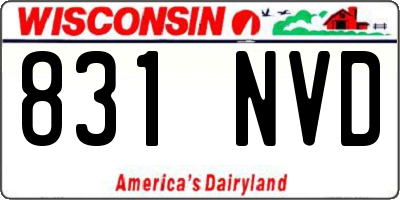 WI license plate 831NVD