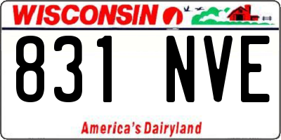 WI license plate 831NVE