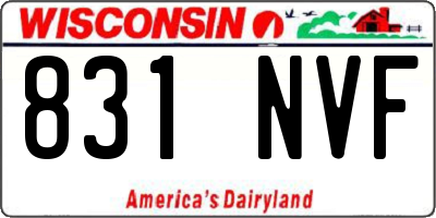 WI license plate 831NVF