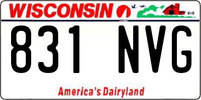 WI license plate 831NVG
