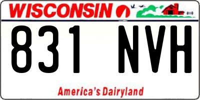WI license plate 831NVH