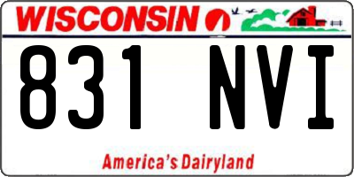WI license plate 831NVI