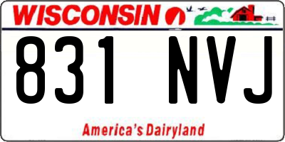 WI license plate 831NVJ