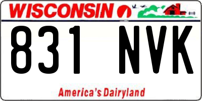 WI license plate 831NVK