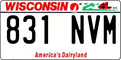 WI license plate 831NVM