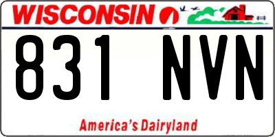 WI license plate 831NVN