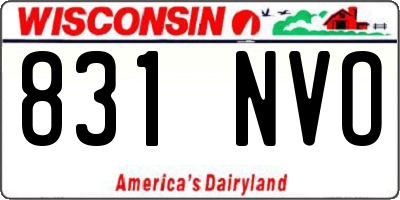 WI license plate 831NVO