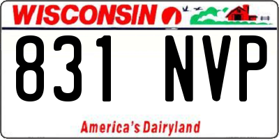 WI license plate 831NVP