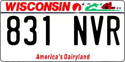 WI license plate 831NVR