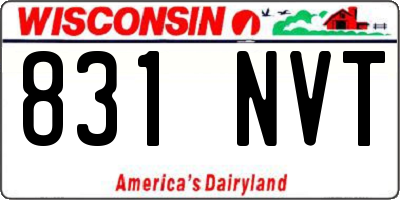WI license plate 831NVT