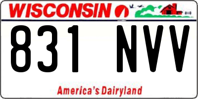 WI license plate 831NVV