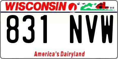 WI license plate 831NVW