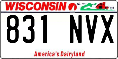 WI license plate 831NVX