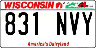 WI license plate 831NVY
