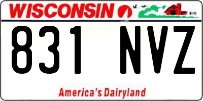 WI license plate 831NVZ