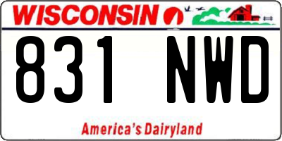 WI license plate 831NWD