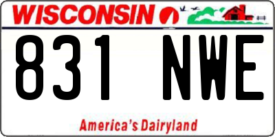 WI license plate 831NWE