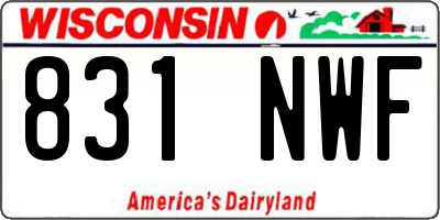 WI license plate 831NWF