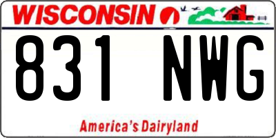 WI license plate 831NWG