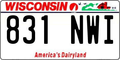 WI license plate 831NWI