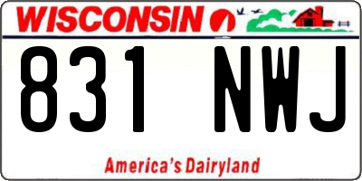 WI license plate 831NWJ