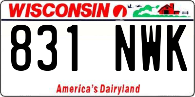 WI license plate 831NWK