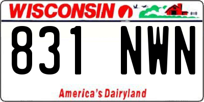 WI license plate 831NWN