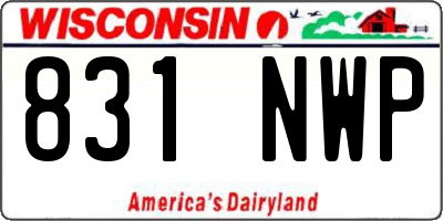 WI license plate 831NWP