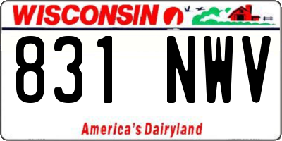WI license plate 831NWV