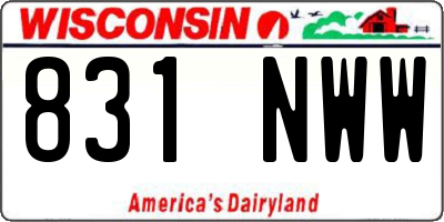 WI license plate 831NWW