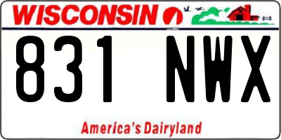 WI license plate 831NWX