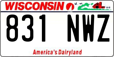 WI license plate 831NWZ